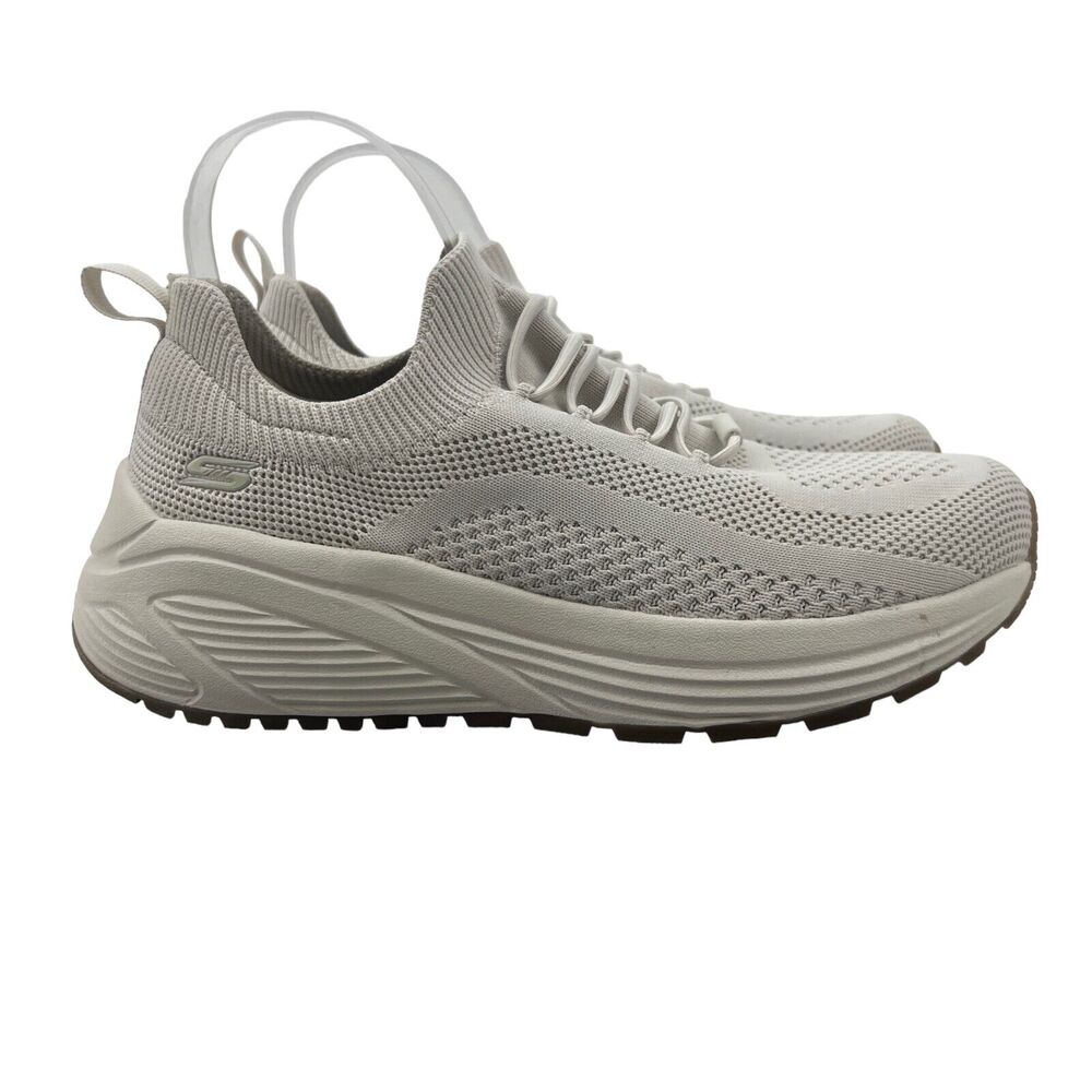 Skechers Bobs Sparrow 2.0 Sneaker Mens 8 White Knit Mesh Athletic Trainer Shoes